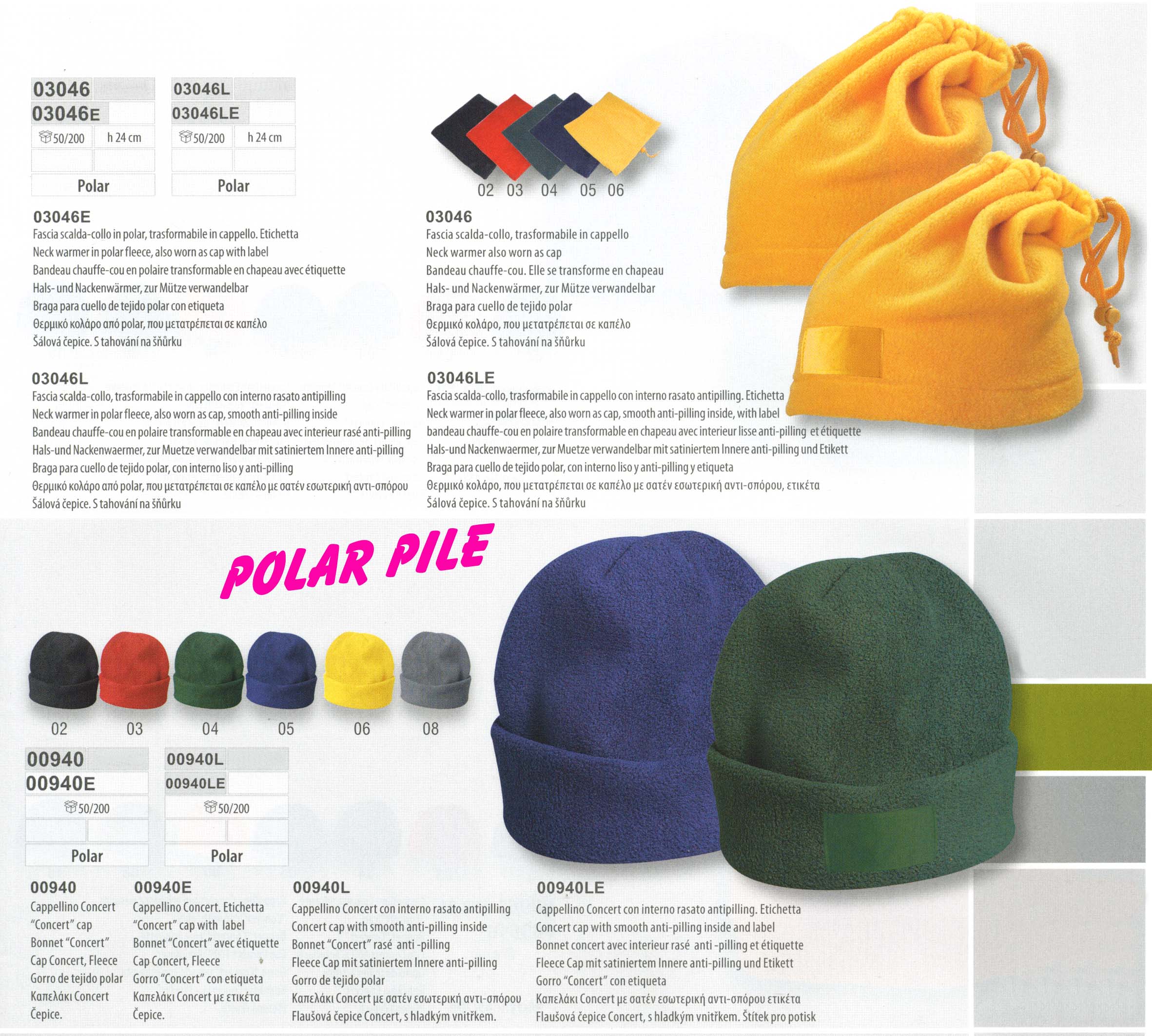 Cappello-fascia pile multiuso