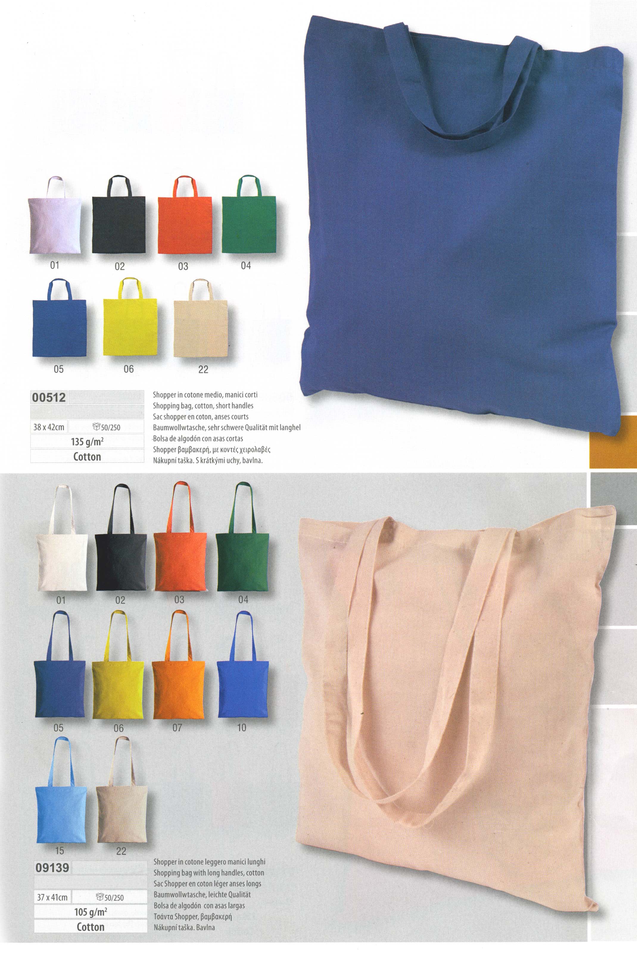 SHOPPER IN COTONE MANICI LUNGHI
