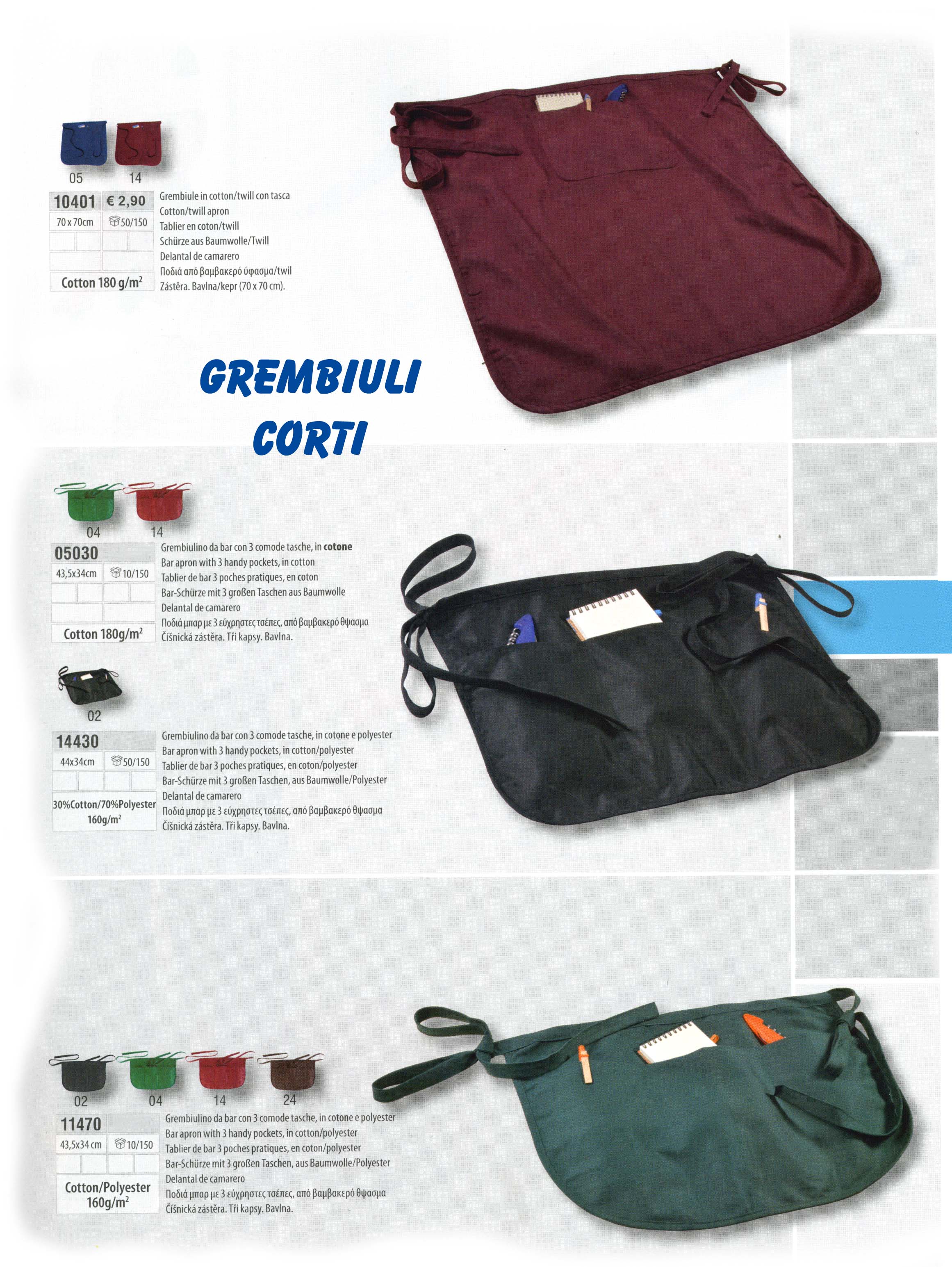 GREMBIULI CORTI