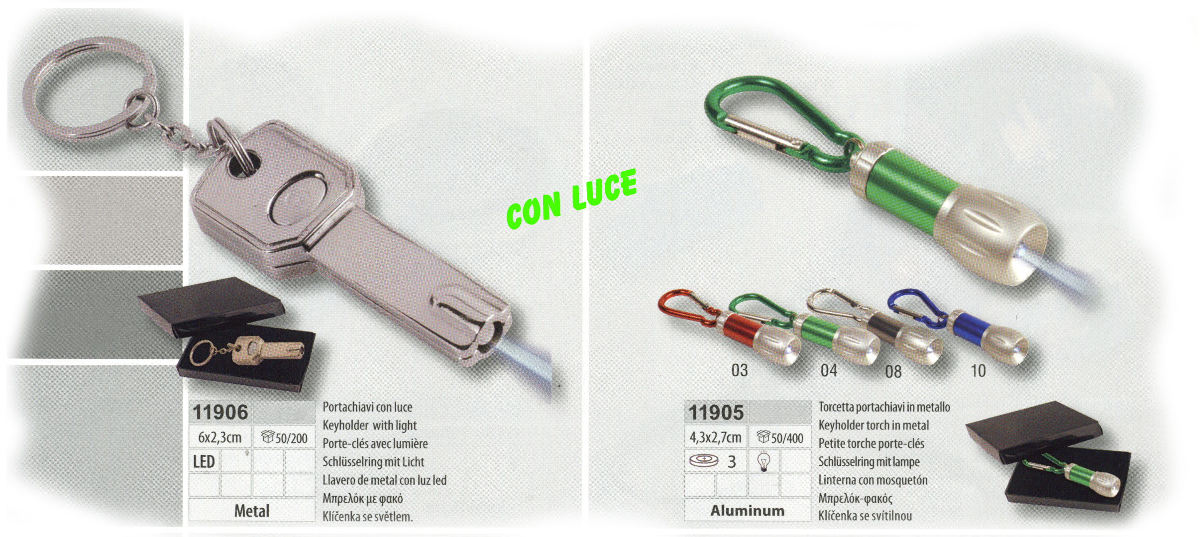 Portachiavi con luce