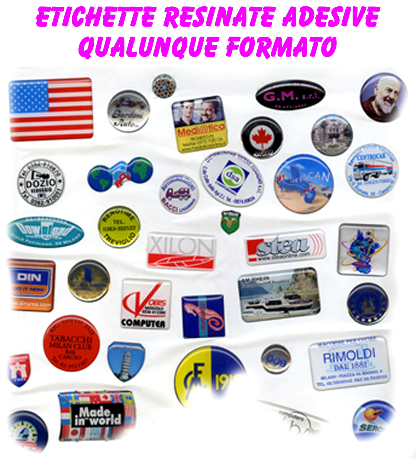 ETICHETTE ADESIVE RESINATE