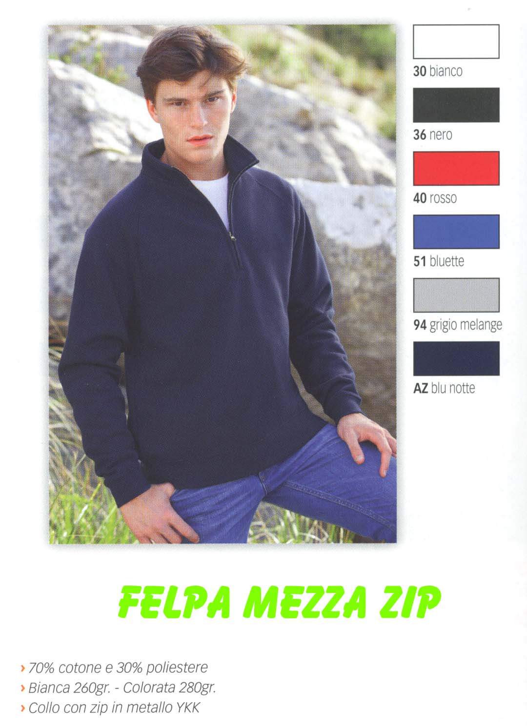 FELPA MEZZA ZIP