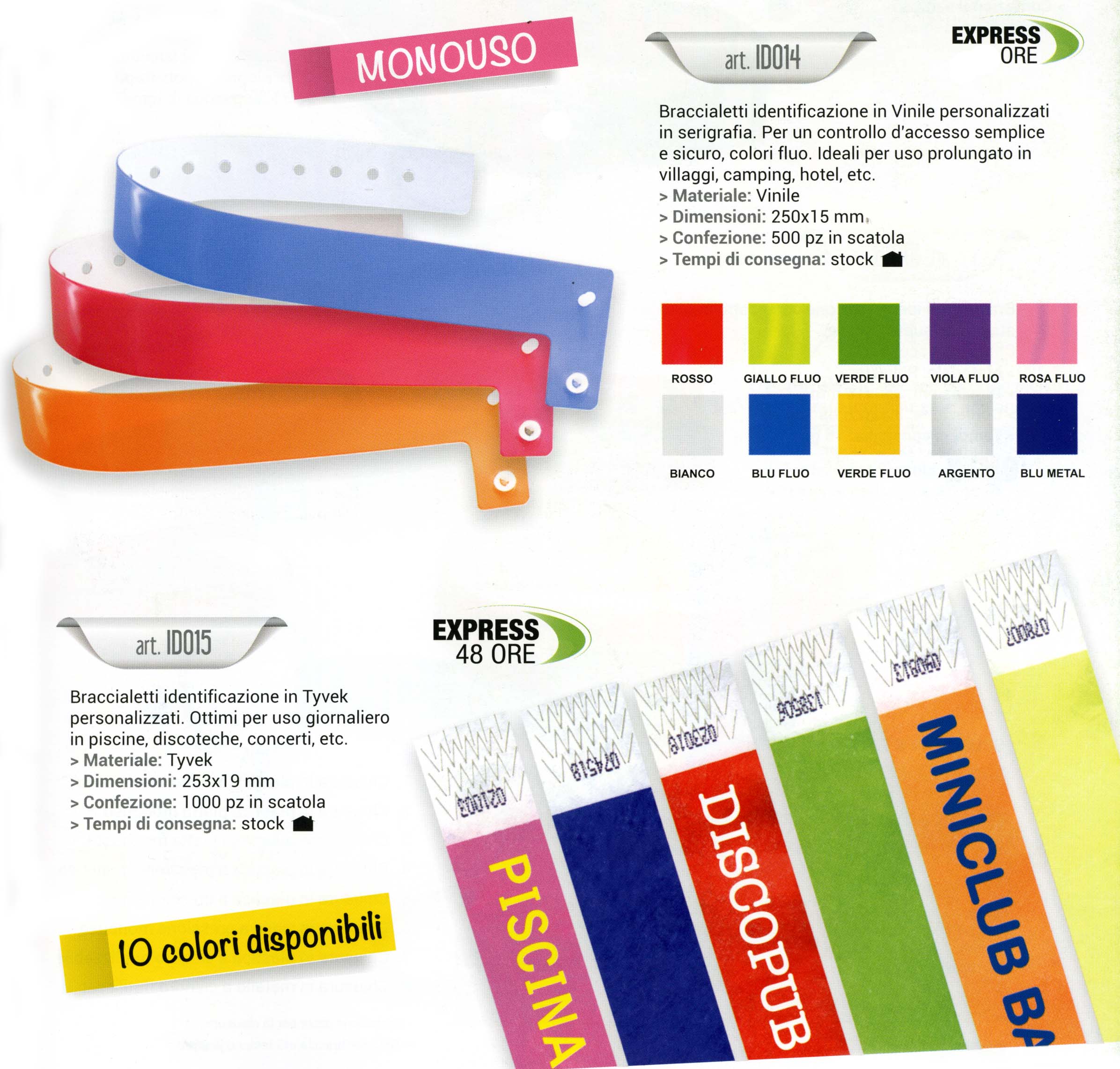 BRACCIALETTO ID MONOUSO